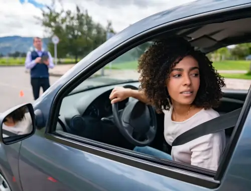 Learner preparing for a VicRoads driving test in Shepparton
