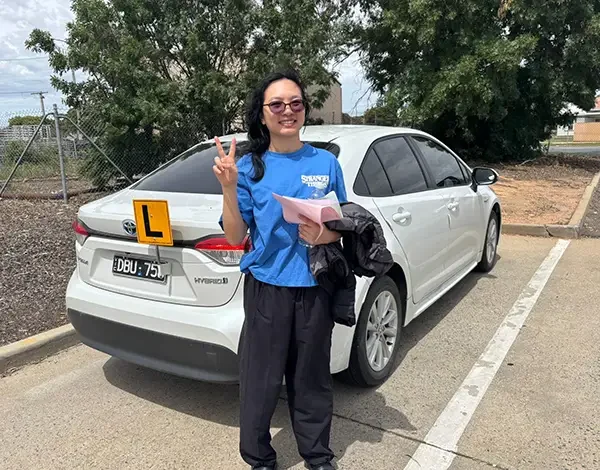 Teen learner finishing practical driving training in Shepparton