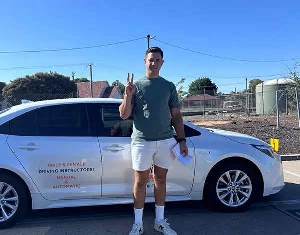 Shepparton learner celebrating a successful licence test result