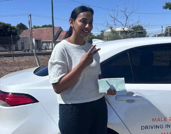 Beginner learner receiving step-by-step driving instruction in Shepparton