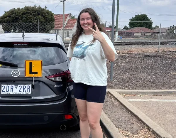 Manual driving lesson in a Toyota Corolla with instructor in Shepparton