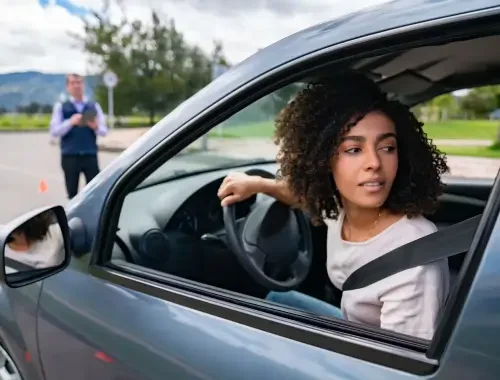 Learner preparing for a VicRoads driving test in Shepparton